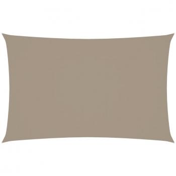 Toldo de vela rectangular de tela oxford gris taupe 2x4,5 m