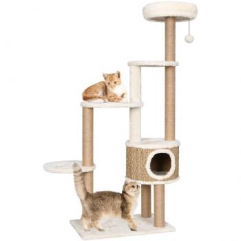 Árbol para gatos con cojín de lujo, poste rascador y hierba marina de 148 cm