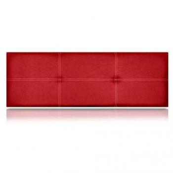 Cabecero Poseidón Tapizado en Polipiel Rojo 190x50cm, Altura 50cm