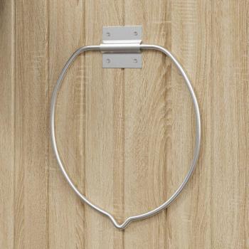 Soporte de cubo montado en la pared de acero plateado vidaXL