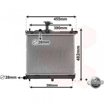 Radiador de refrigeración del motor VAN WEZEL 82002291 para Hyundai i10 I