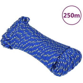 Cuerda de barco polipropileno azul 5 mm 250 m
