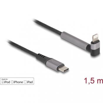 Cable de carga y sincronización USB-C a Lightning 90° MFi 1.5 m