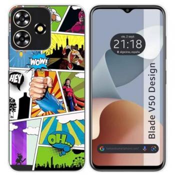 Funda de Silicona para Zte Blade V50 Design 4G con Diseño Comic y Dibujos