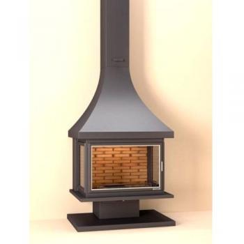 Chimenea Frontal Panorámica Metalizada CH72 16kW 3 Caras