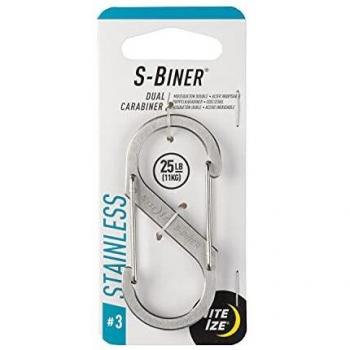 Nite Ize Sbiner Metal #3 Mosquetón, Hombres, Plateado