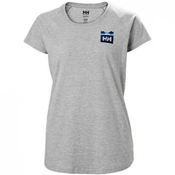 Helly Hansen W Nord Graphic Drop T-Shirt, Camiseta de Manga Corta Mujer, Gris