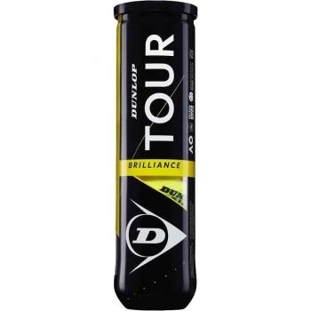 Pelotas de Tenis Dunlop Tour Brillance Amarillo Negro x4