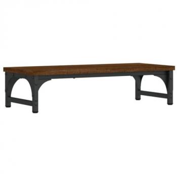 Soporte de Pantalla Madera Ingeniería Marrón Roble 55x23x14 cm