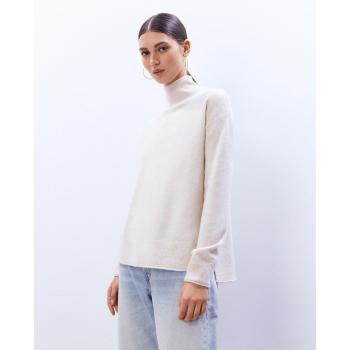 Sfera Jersey suave de punto con textura, manga larga, cuello redondo, ajuste regular y tejido ligero