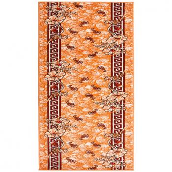 Alfombra larga BCF terracota para pasillo 100x200 cm