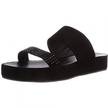 Högl 9-102212 - zuecos de terciopelo mujer, color negro, talla 38