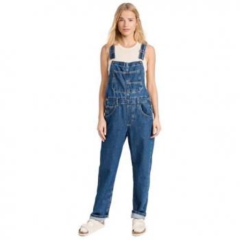 We The Free Ziggy Denim Overalls - Sapphire Blue - Size: XS - Female