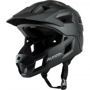 Casco Descenso Alpina Rupi Negro Mate 51-56 para Niños