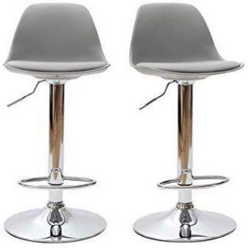 Taburetes de bar gris claro (lote de 2) Steevy
