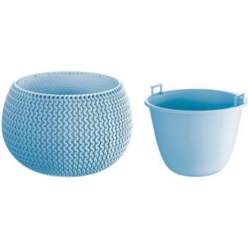 Maceta Redonda Prosperplast Splofy Bowl con Depósito en Color Melocotón
