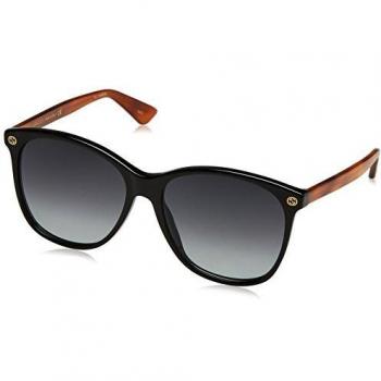 Gucci GG0024S 003 Women's Sunglasses - Black Brown Grey Gradient - One Size