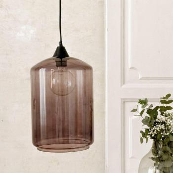 Lámpara de techo Bend Kenay Home cristal gris 22 x 32 cm