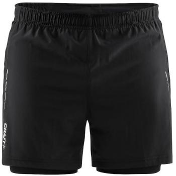 Craft Hombre Essential 2 en 1 DE Pantalones Cortos M Pantalones Cortos para Correr, Primavera/Verano, Hombre, Color Negro, tamaño Large