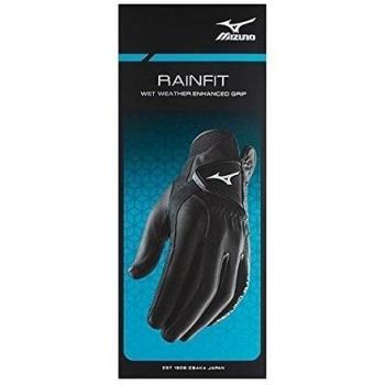 Mizuno Rain Fit - Par de guantes unisex, color negro, talla L