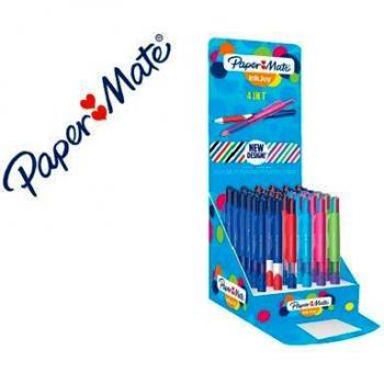 Expositor Bolígrafo Papermate Inkjoy Quatro Trazo 03 mm Con 36 unidades Colores surtidos