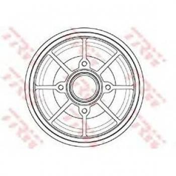 Tambor de freno TRW DB4546MR con rodamiento y anillo ABS para Peugeot 207 y 208
