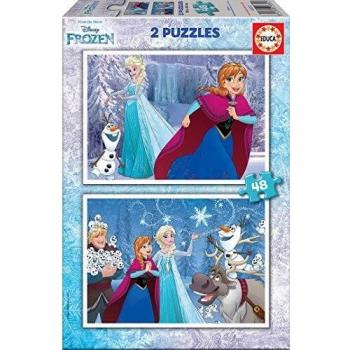 Educa Disney Frozen Puzzles, 2x48 Piezas, multicolor