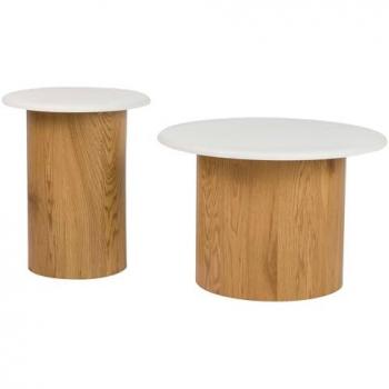 Set de 2 Mesas MDF 60x60x41 y 40x40x48 cm