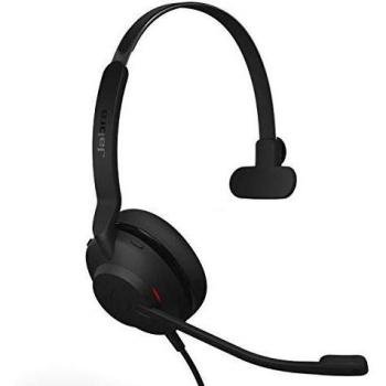 Auricular Jabra Evolve2 30 UC Mono con Cable USB Tipo A, Ligero y Portátil, Con Doble Micrófono, Audio Superior y Comodidad Fiable - Negro