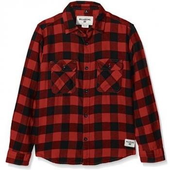 Billabong All Day Flannel-Camisa de manga larga para niño, diseño de ladrillo FR: 16 años