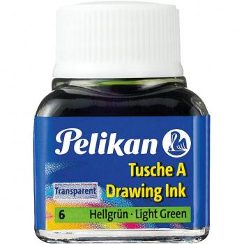 Pelikan Tinta China N.6, Color Verde Claro, Frasco de 10 ml - Código 4012700201553