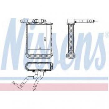 Intercambiador de calor NISSENS 72045 para calefacción interior