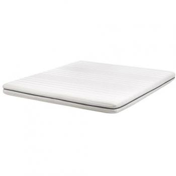 Colchón individual de espuma poliéster con funda extraíble y cremallera blanca 180 x 200 cm Enchant Dureza Media