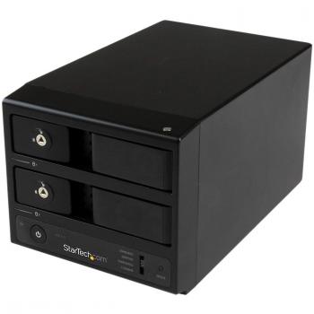 USB 3.0 / eSATA Hot Swap HDD Enclosure with UASP - 2-Bay Trayless 3.5” SATA III