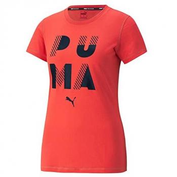 Camiseta de Manga Corta Puma Performance Branded para Mujer en color Rojo/Rosa