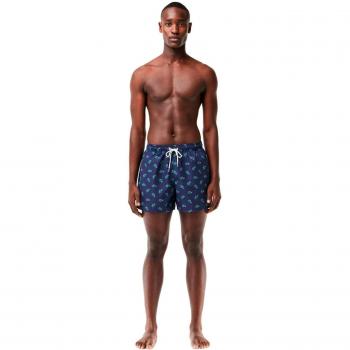 Bañador Azul Marino con Estampado de Cocodrilo para Hombre