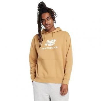 Sudadera New Balance Sport Essentials Fleece Logo Hombre Talla XL Color Marrón Casual Deportivo Algodón Sostenible