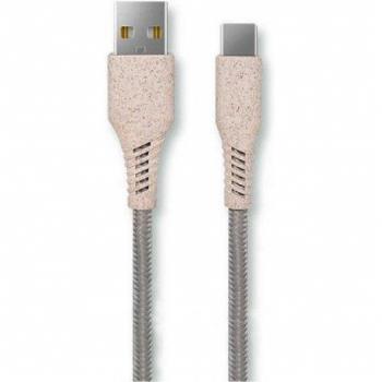 Cable de Carga y Datos Ksix Ecológico USB-A a USB-C, Blanco, 1 Metro