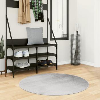 Alfombra de pelo corto escandinavo gris Ø 100 cm