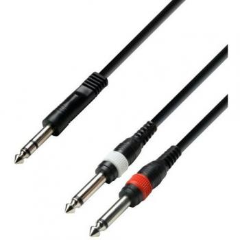 6m Dual 6.35mm TRS to Dual 6.35mm Mono Audio Cable
