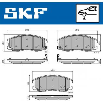 Juego de pastillas de freno SKF VKBP 80327 A