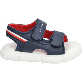 Tommy Hilfiger Baby Velcro Sandals, Striped, Blue