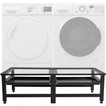 Soporte para Lavadoras Tampa I, Doble Estante con Cajones para 2 Dispositivos