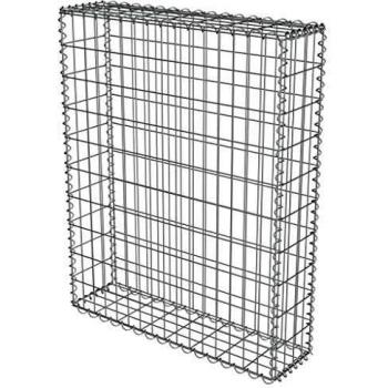 vidaXL Gabion Wall with Covers Galvanised Steel 80x20x100 cm
