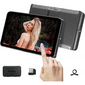 Monitor Portkeys LH7P de 7 con Pantalla Táctil, Control Inalámbrico, Salida LUT 4K y Alto Brillo 1000nit, Resolución 1920x1080 para Cámaras