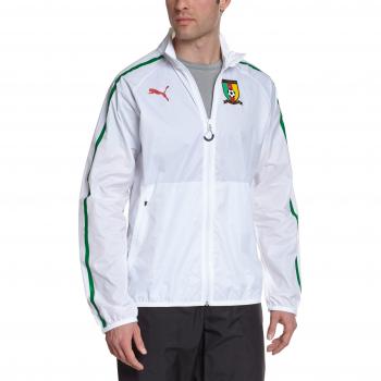 PUMA CAMEROON WALK O - Chaleco de fútbol para hombre, color blanco, talla L