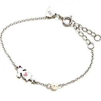 Pulsera Agatha Ruiz de la Prada colección BETTY plata Ley 925m 12.5 cm. detalle forma niña 12 mm.