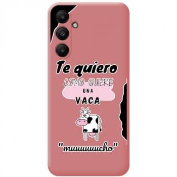 Funda Silicona Líquida Rosa para Samsung Galaxy A05s con Diseño de Vaca y Dibujos