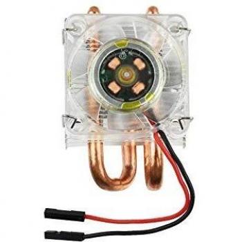 Waveshare Low-Profile Ice Tower Cooling Fan for Raspberry Pi 4B/3B+/3B 5mm Copper Tube Colorful LED