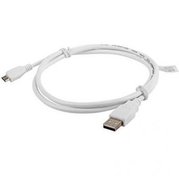 Lanberg CA-USBM-10CC-0010-W - Cable Micro USB a USB-A 2.0 macho/macho 1m Blanco